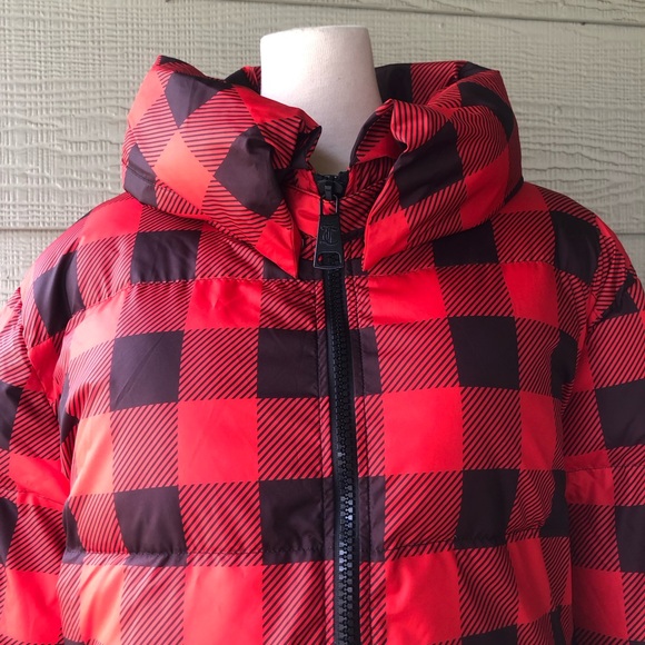 Juicy Couture Black Label Red/Black Plaid Puffer Jacket XL - Picture 2 of 13